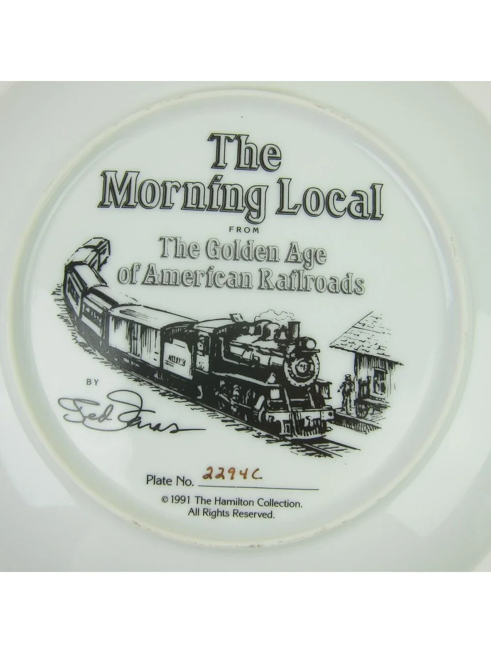 Collectible Plate Train Locomotive The Morning Local Ted Xaras 8.5